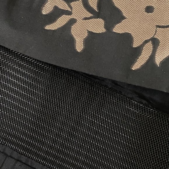 Tibi Black & Bronze Floral Print Cocktail/Party Dress V-Neckline US6 - G - Picture 6 of 16